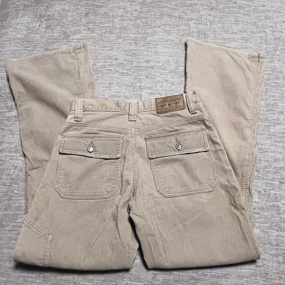 American Eagle Women's Beige Corduroy Flare Pants Size 2 100% Cotton AE Y2K - Picture 7 of 7